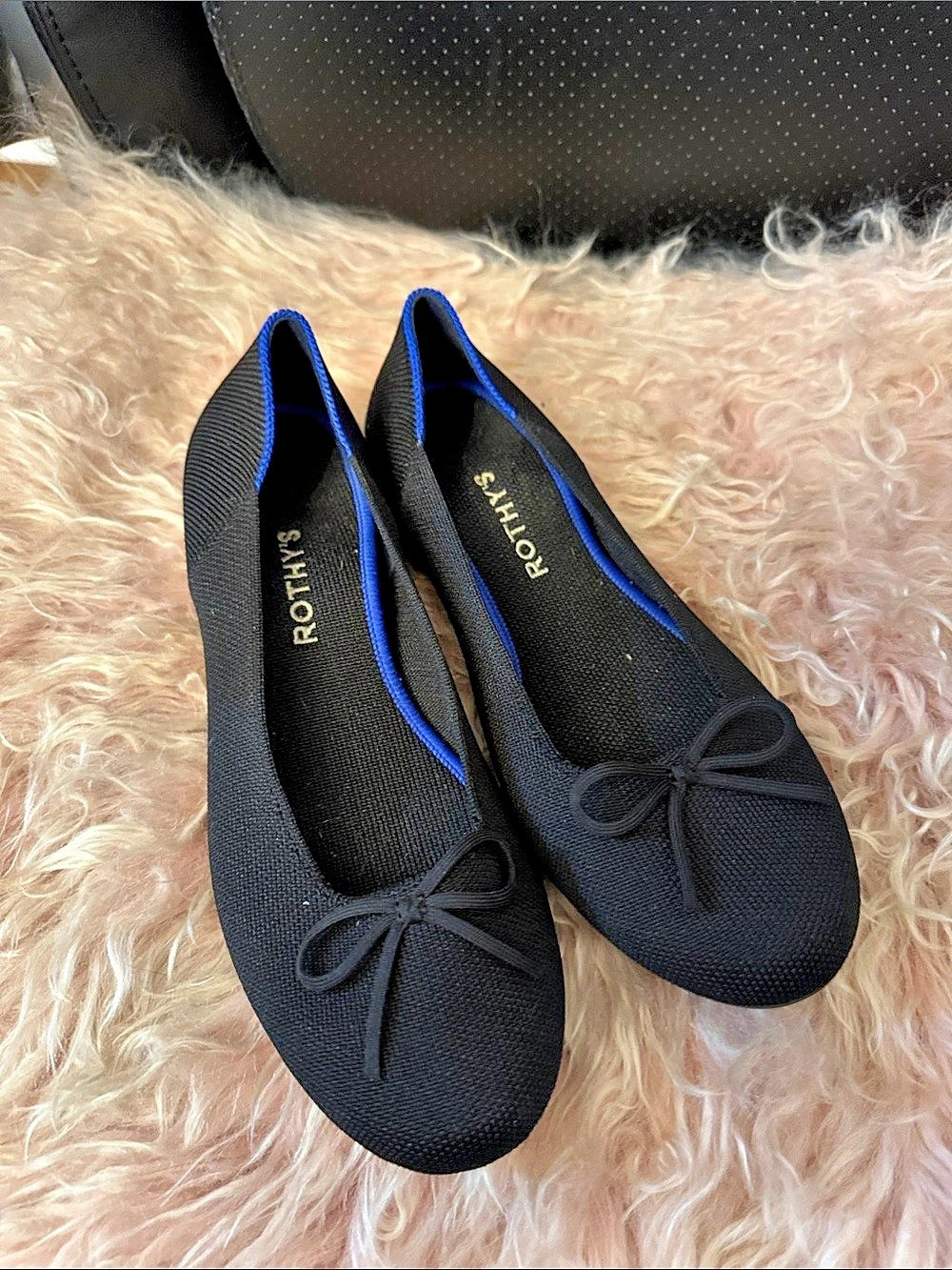Rothy's The Ballet Black Bow Ballet Flats US 9